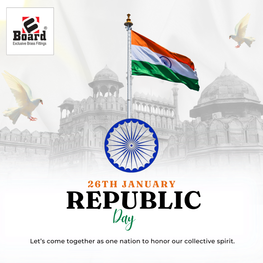 orange and white minimal republic day social media graphic